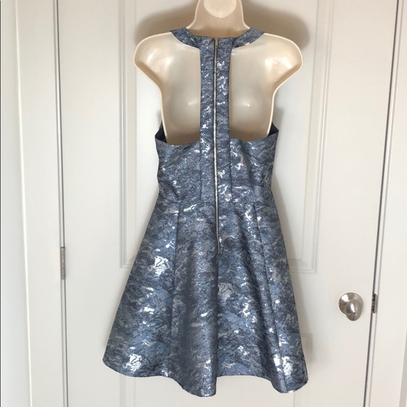 Design Lab Metallic Halter Cocktail Dress NWT - Picture 3 of 8